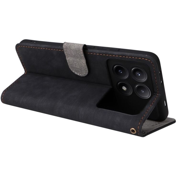 Чехол-книжка Deexe Delta Book для Xiaomi Poco X6 Pro - Black: фото 3 из 7
