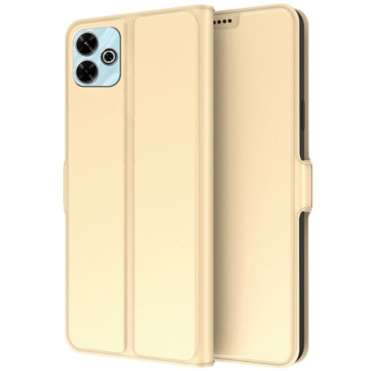 Чехол-книжка Deexe Faro Wallet для Xiaomi Redmi 13 - Gold: фото 1 из 7