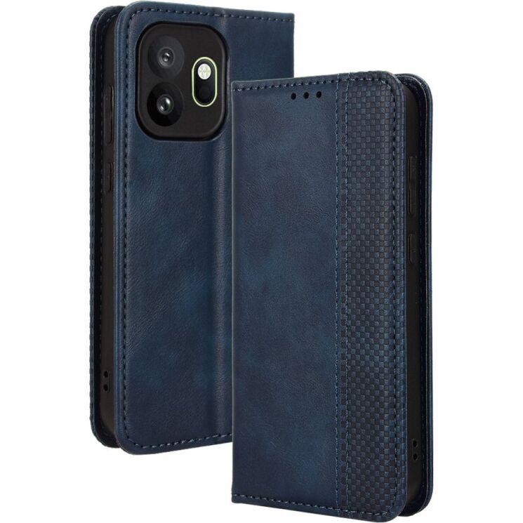 Чехол-книжка Deexe Retro Style для OnePlus 15T - Blue: фото 7 из 19