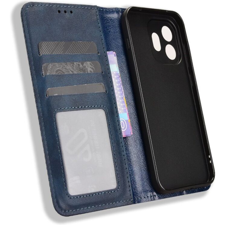 Чехол-книжка Deexe Retro Style для OnePlus 15T - Blue: фото 3 из 19