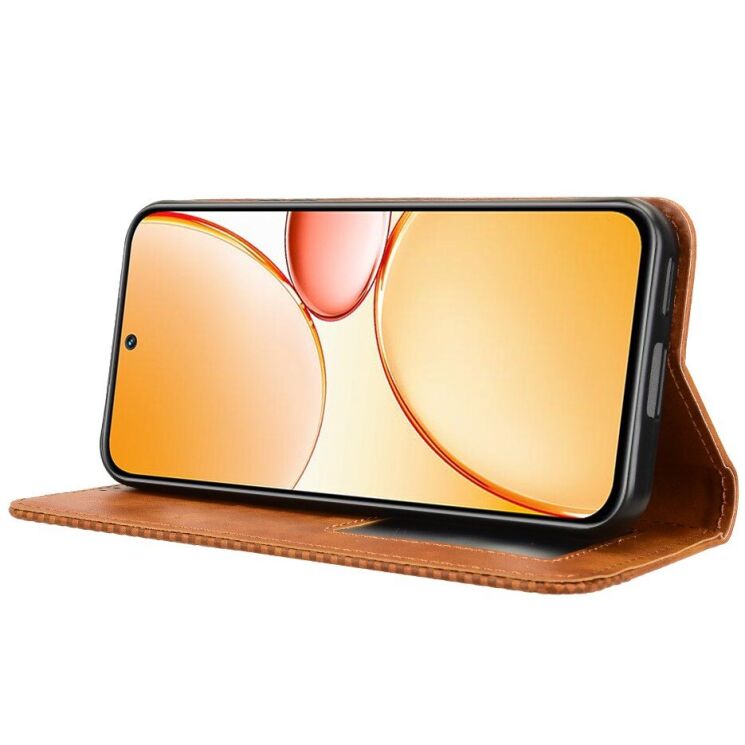 Чехол-книжка Deexe Retro Style для Realme C85 - Brown: фото 7 из 18