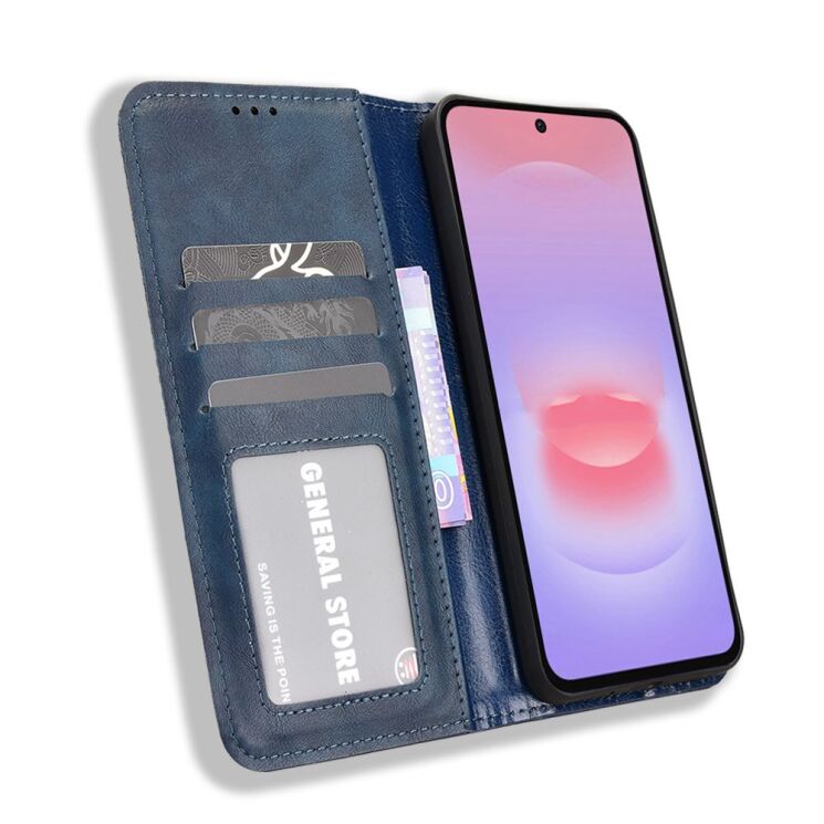 Чехол-книжка Deexe Retro Style для Samsung Galaxy A27 (A276) - Blue (408612L) Чехол-книжка Deexe Retro Style для Samsung Galaxy A27 (A276) - Blue: фото 6 из 9