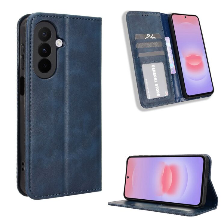 Чехол-книжка Deexe Retro Style для Samsung Galaxy A27 (A276) - Blue (408612L) Чехол-книжка Deexe Retro Style для Samsung Galaxy A27 (A276) - Blue: фото 1 из 9