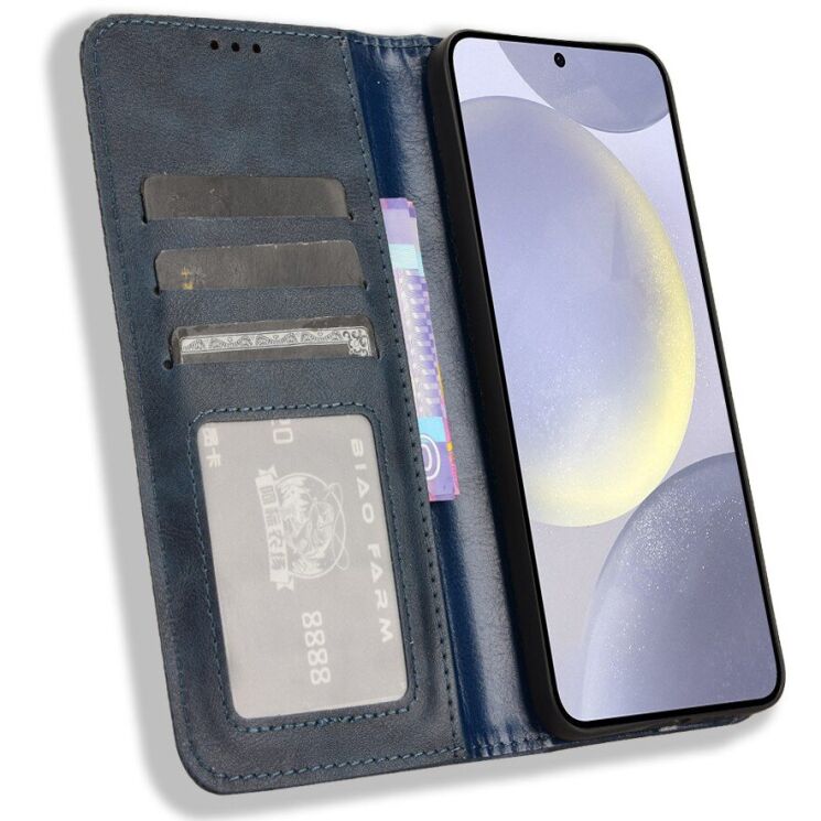 Чохол-книжка Deexe Retro Style для Samsung Galaxy S26 Plus (S947) - Blue: фото 6 з 20