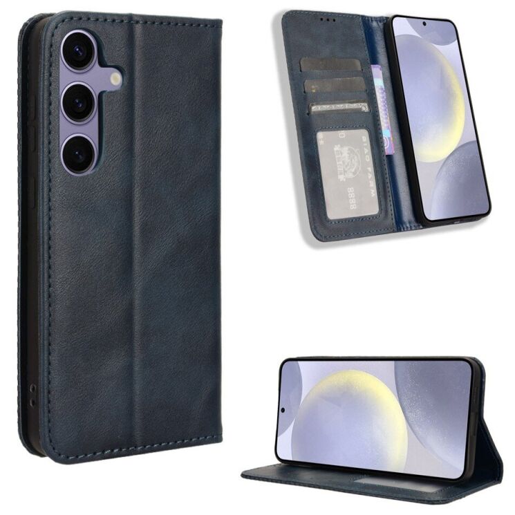 Чохол-книжка Deexe Retro Style для Samsung Galaxy S26 Plus (S947) - Blue: фото 2 з 20