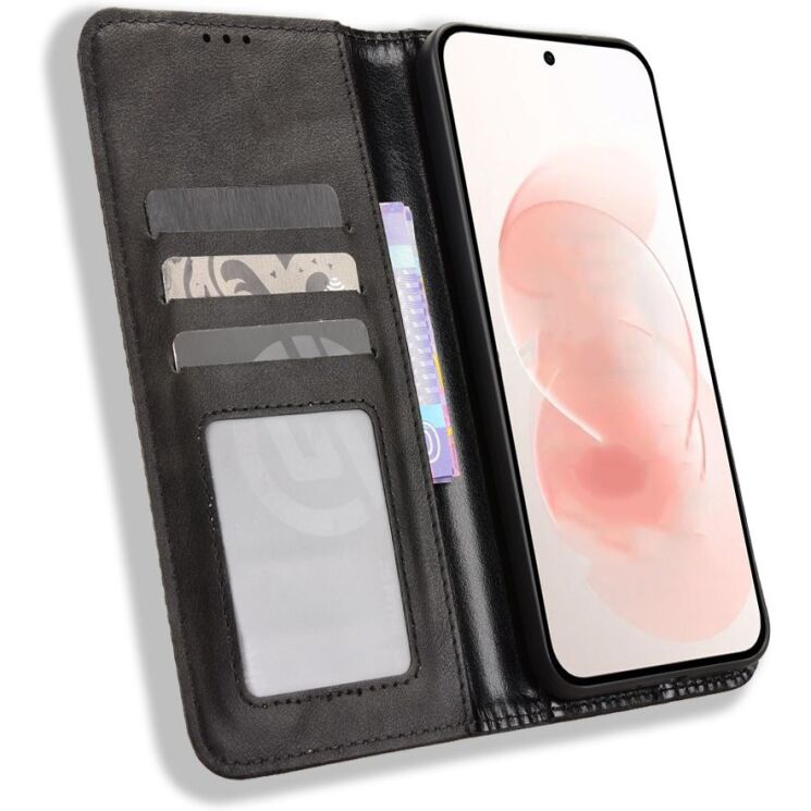 Чохол-книжка Deexe Retro Style для Xiaomi Redmi Note 17 Pro Plus - Black: фото 5 з 19