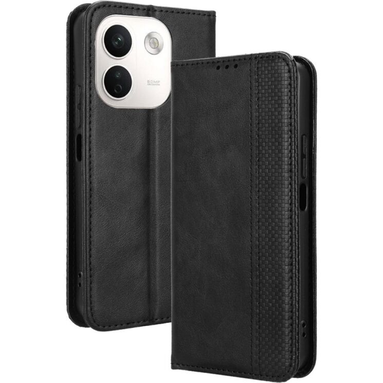 Чохол-книжка Deexe Retro Style для Xiaomi Redmi Note 17 Pro Plus - Black: фото 8 з 19