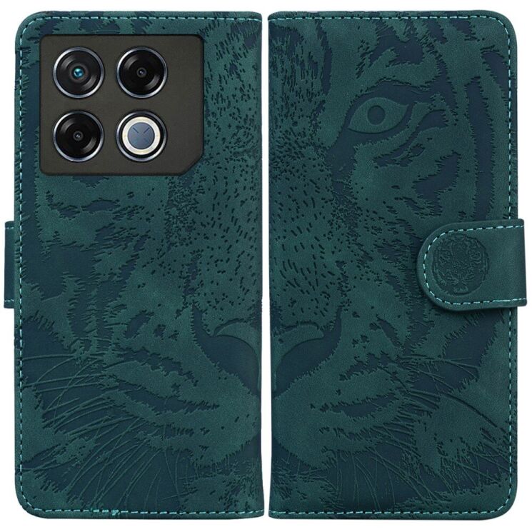 Чехол-книжка Deexe Tiger для Infinix GT 20 Pro - Green: фото 1 из 7