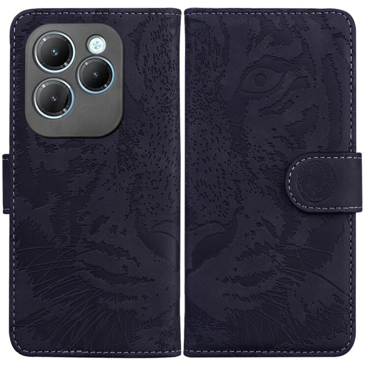Чехол-книжка Deexe Tiger для Infinix Hot 40 / 40 Pro - Black: фото 1 из 7