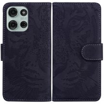 Чехол-книжка Deexe Tiger для Motorola Moto G75 - Black: фото 1 из 7