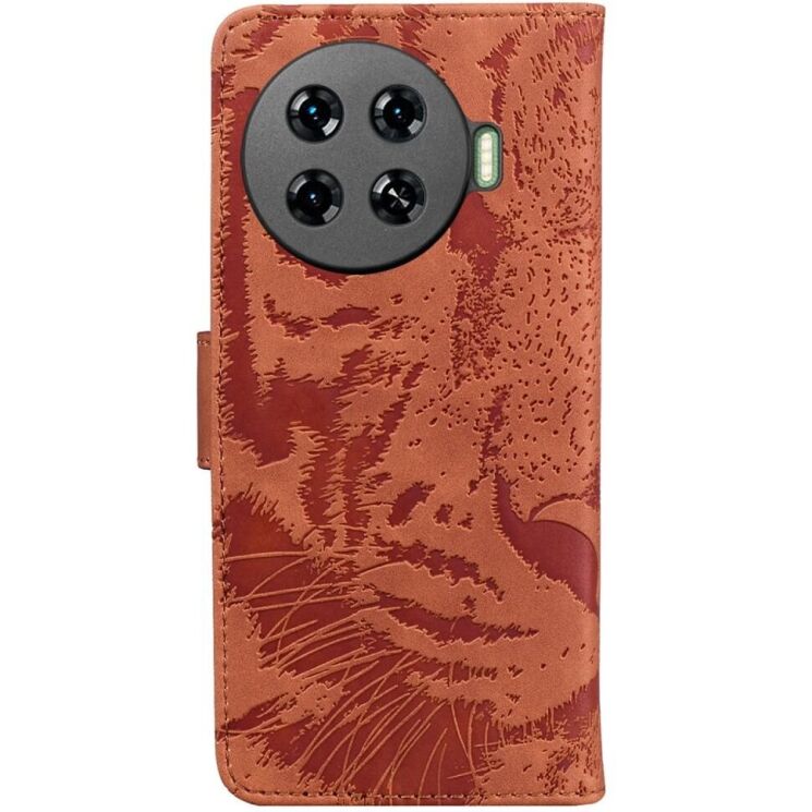 Чехол-книжка Deexe Tiger для TECNO Spark 20 Pro+ - Brown: фото 6 из 7