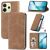 Чехол-книжка Deexe Wallet Case для Xiaomi Redmi Note 14 4G - Brown: фото 1 из 8