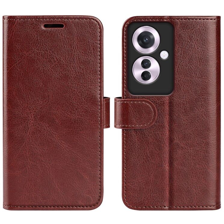 Чехол-книжка Deexe Wallet Style для OPPO Reno 11F - Brown: фото 1 из 7