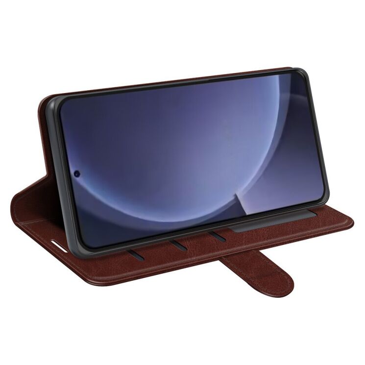 Чехол-книжка Deexe Wallet Style для Samsung Galaxy S25 Plus (S936) - Brown: фото 3 из 7