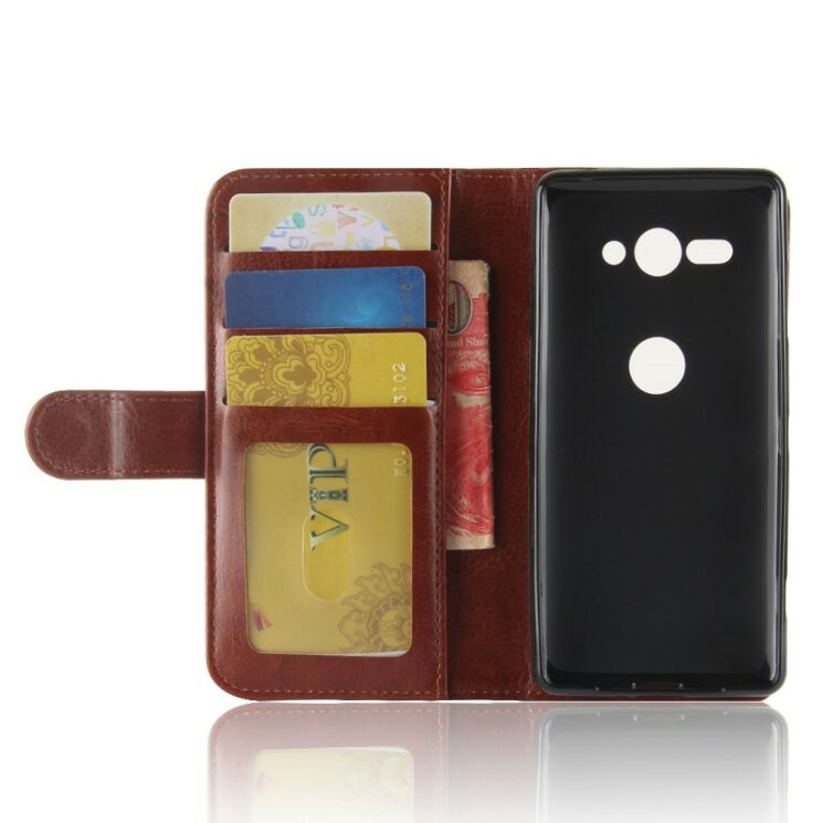 Чехол-книжка Deexe Wallet Style для Sony Xperia XZ2 Compact - Brown: фото 3 из 8