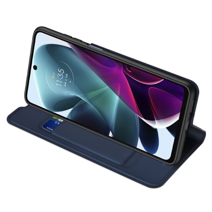 Чехол-книжка DUX DUCIS Skin Pro для Motorola Moto G200 - Blue: фото 3 из 15