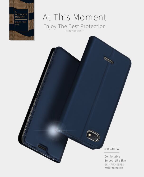 Чехол-книжка DUX DUCIS Skin Pro для Xiaomi Redmi 6A - Gold: фото 12 из 15