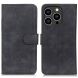 Чехол-книжка KHAZNEH Retro Wallet для Apple iPhone 16 Pro - Black (360517B). Фото 1 из 9