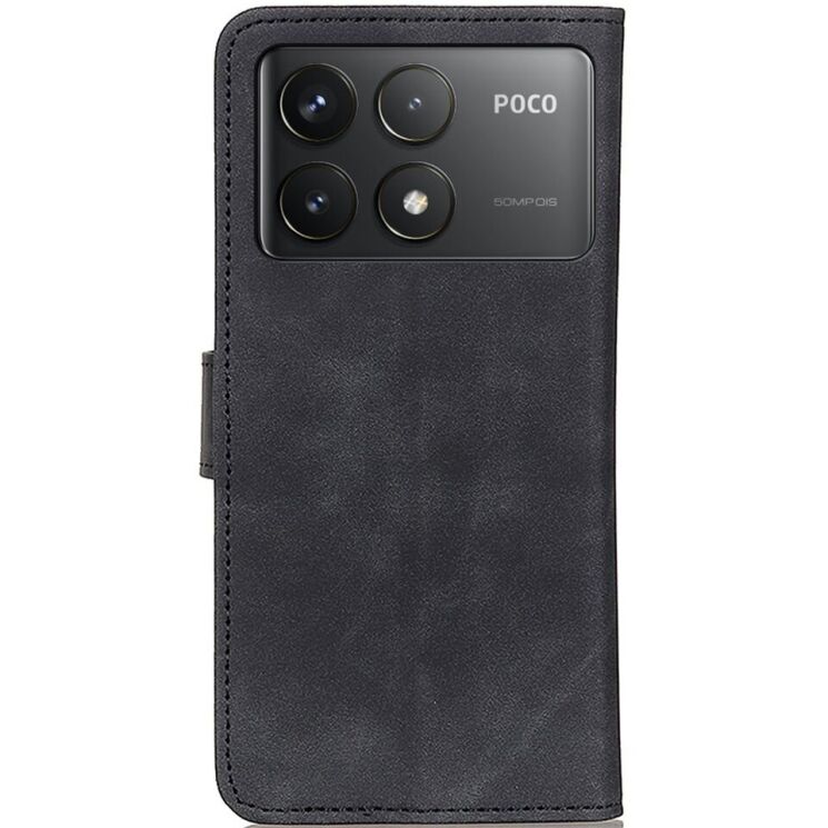 Чехол-книжка KHAZNEH Retro Wallet для Xiaomi Poco F6 Pro - Black: фото 5 из 9