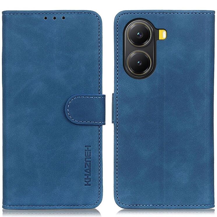 Чехол-книжка KHAZNEH Retro Wallet для Xiaomi Poco X7 Pro - Blue: фото 1 из 8