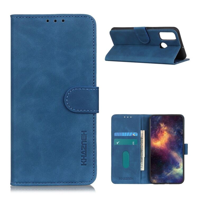 Чехол-книжка KHAZNEH Retro Wallet для ZTE Blade A7s - Blue: фото 1 из 10