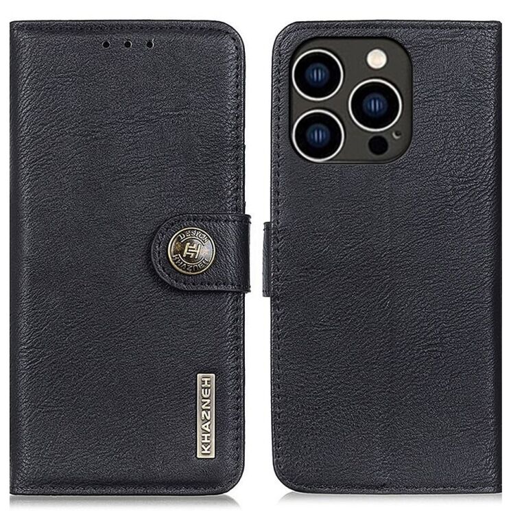 Чехол-книжка KHAZNEH Wallet Cover для Apple iPhone 16 Pro Max - Black: фото 1 из 9