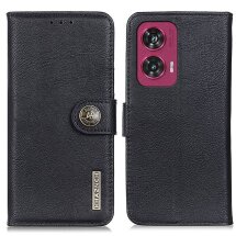 Чехол-книжка KHAZNEH Wallet Cover для Motorola Edge 50 Fusion - Black: фото 1 из 8