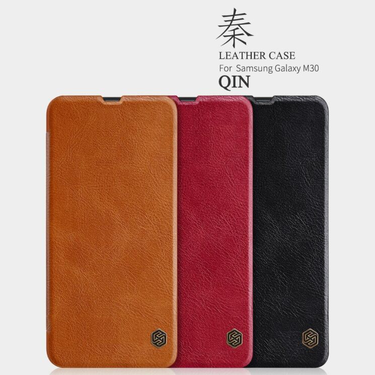 Чехол-книжка NILLKIN Qin Series для Samsung Galaxy M30 (M305) - Black: фото 4 из 14