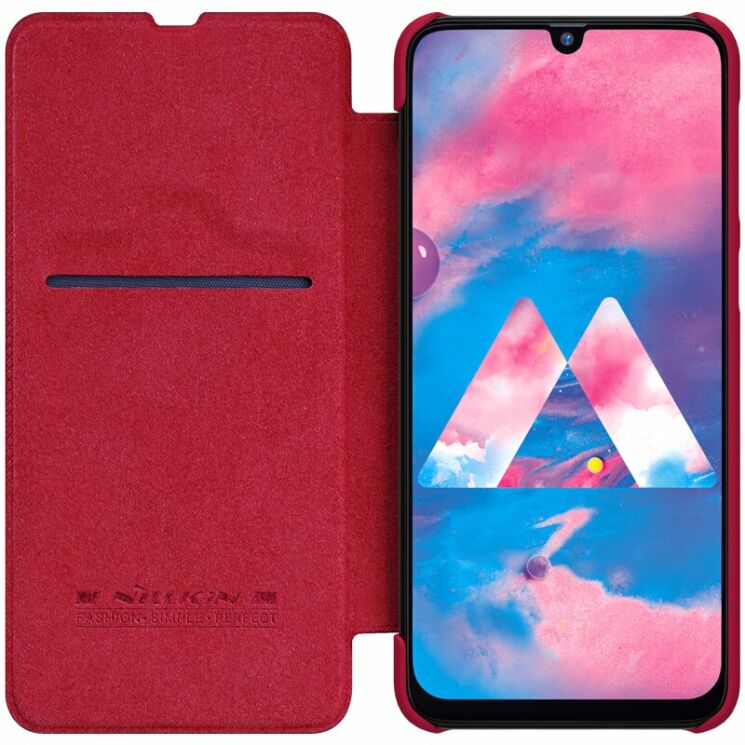 Чехол-книжка NILLKIN Qin Series для Samsung Galaxy M30 (M305) - Red: фото 3 из 14