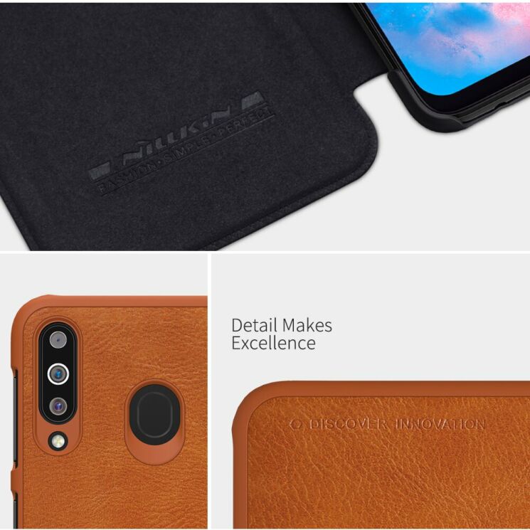 Чехол-книжка NILLKIN Qin Series для Samsung Galaxy M30 (M305) - Black: фото 12 из 14