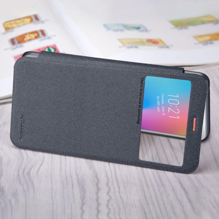Чехол-книжка NILLKIN Sparkle Series для Xiaomi Redmi 6A - Grey: фото 7 из 16