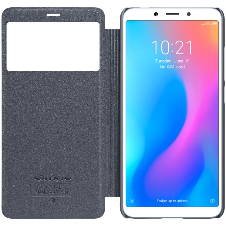 Чехол-книжка NILLKIN Sparkle Series для Xiaomi Redmi 6A - Grey: фото 6 из 16