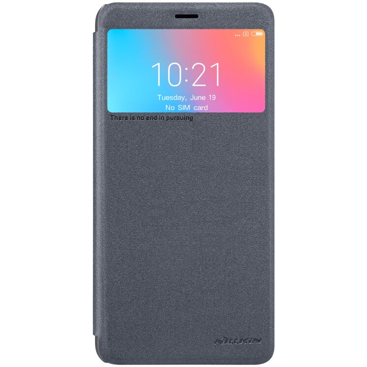 Чехол-книжка NILLKIN Sparkle Series для Xiaomi Redmi 6A - Grey: фото 2 из 16