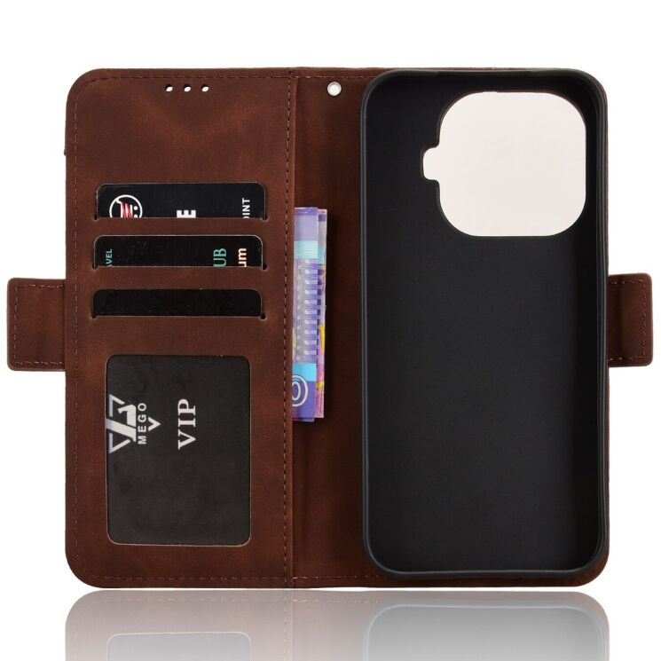 Чехол-книжка с карманами Deexe Wallet Stand для Xiaomi 17T Pro - Brown (422362Z) Чехол-книжка с карманами Deexe Wallet Stand для Xiaomi 17T Pro - Brown: фото 4 из 17