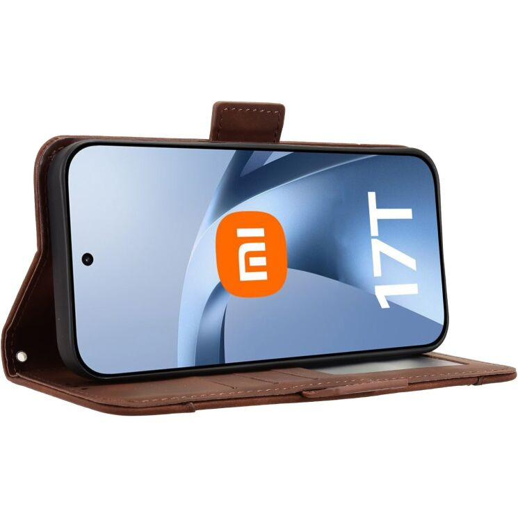 Чехол-книжка с карманами Deexe Wallet Stand для Xiaomi 17T Pro - Brown (422362Z) Чехол-книжка с карманами Deexe Wallet Stand для Xiaomi 17T Pro - Brown: фото 6 из 17