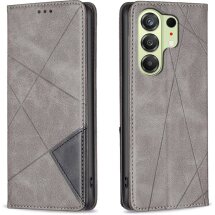 Чохол-книжка з кишеньками UniCase Geometric Pattern для TECNO Camon 50 - Grey: фото 1 з 10