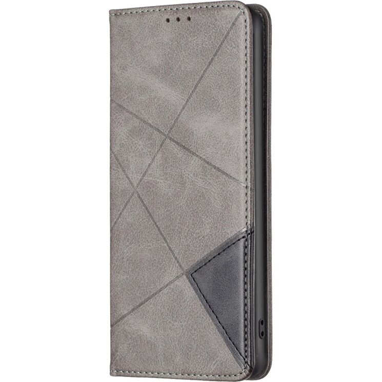 Чохол-книжка з кишеньками UniCase Geometric Pattern для TECNO Camon 50 - Grey: фото 2 з 10