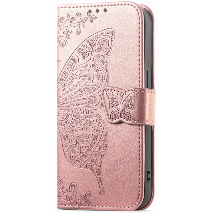 Чехол-книжка с рисунком UniCase Butterfly Pattern для OPPO Reno 15 - Rose Gold: фото 5 из 9