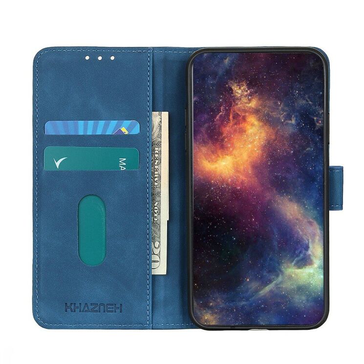 Чехол-книжка с застежкой KHAZNEH Retro Wallet для Google Pixel 11 / 11 Pro - Blue: фото 3 из 8