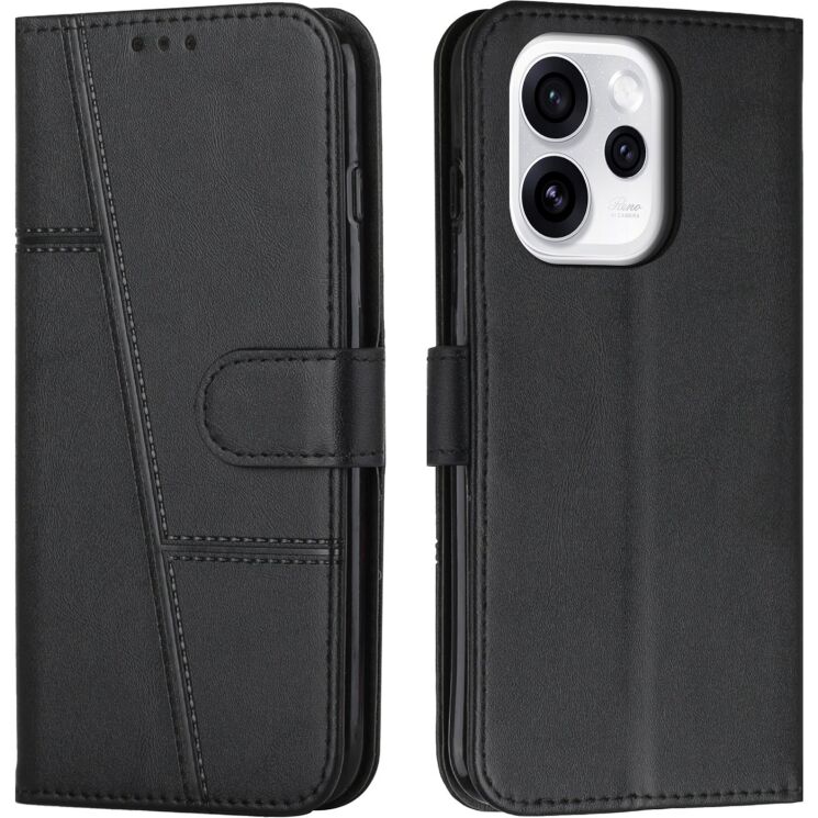 Чехол-книжка с застежкой UniCase Jet Cover для OPPO Reno 15 - Black: фото 1 из 11