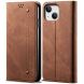 Чехол-книжка UniCase Jeans Wallet для Apple iPhone 15 - Coffee (329548C). Фото 1 из 7