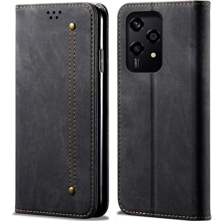 Чехол-книжка UniCase Jeans Wallet для Honor 200 Lite - Black: фото 1 из 6