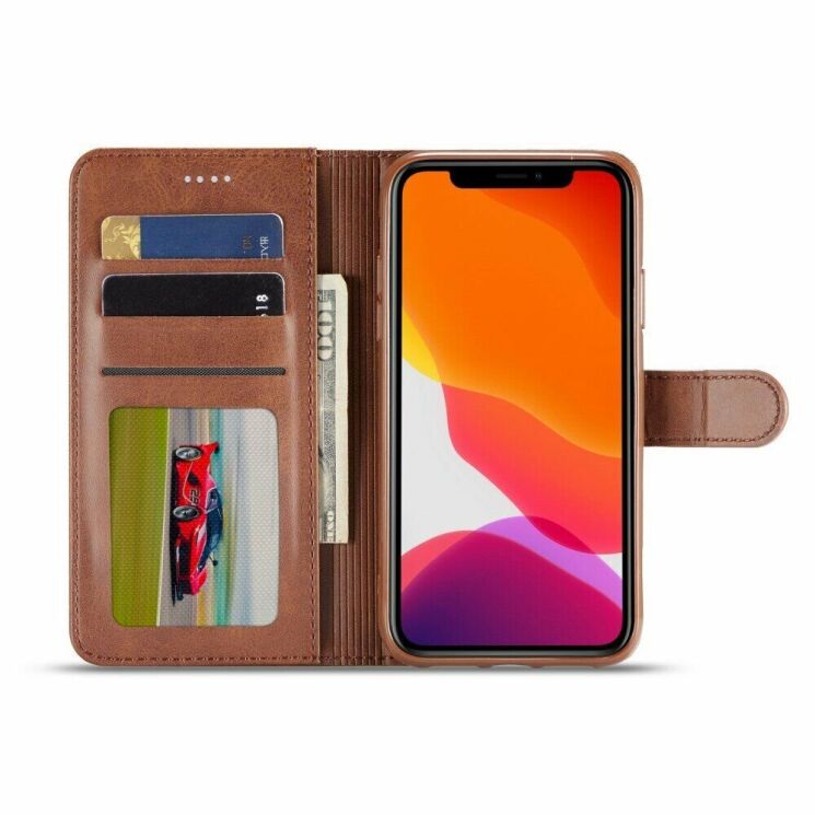 Чехол LC.IMEEKE Wallet Case для Apple iPhone 11 - Coffee: фото 4 из 11