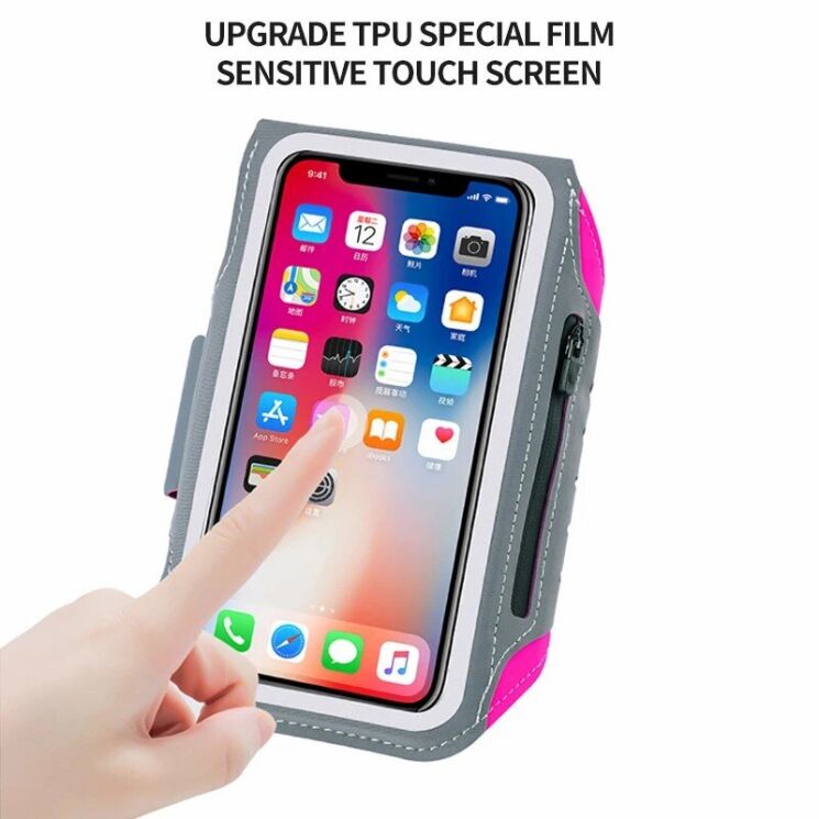 Чехол на руку HAISSKY HSK3061 FitRun Touch - Fluorescent Green: фото 11 из 18