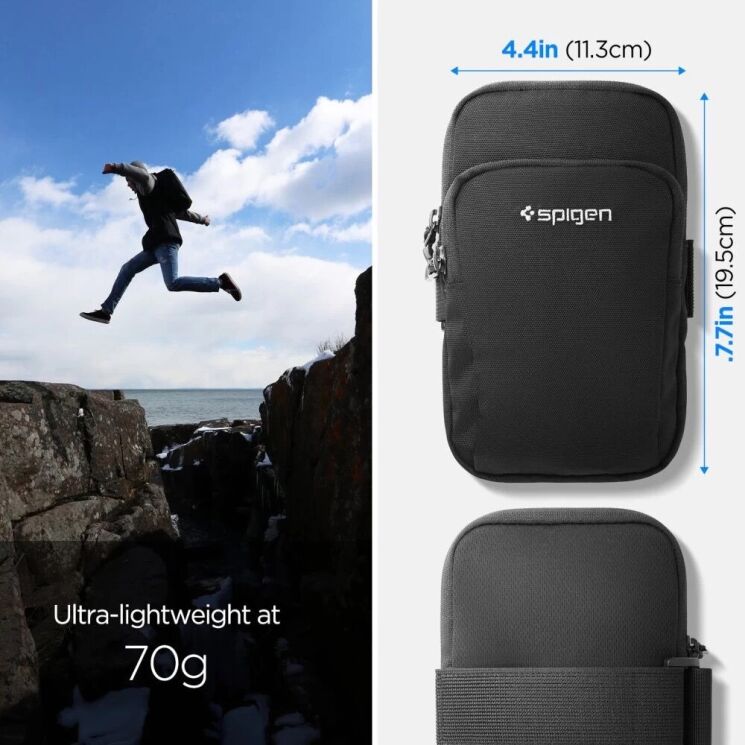 Чехол на руку Spigen (SGP) Dynamic Shield Armband A702 (AMP04617) - Black: фото 9 из 11