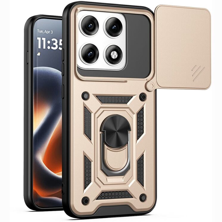 Чохол із захистом камери Deexe Armor Shield для Motorola Edge 70 Pro - Gold (412002F) Чохол із захистом камери Deexe Armor Shield для Motorola Edge 70 Pro - Gold: фото 1 з 9