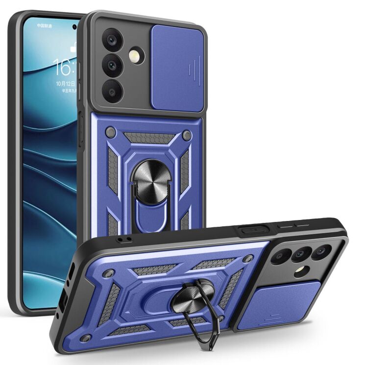 Чохол із захистом камери Deexe Armor Shield для Samsung Galaxy A18 / A17 (A175) / A26 (A266) - Blue: фото 1 з 10