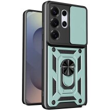 Чехол с защитой камеры Deexe Armor Shield для Samsung Galaxy S26 Ultra - Green: фото 1 из 8