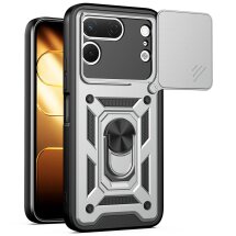 Чохол із захистом камери Deexe Armor Shield для TECNO Spark 50 Pro - Silver: фото 1 з 9