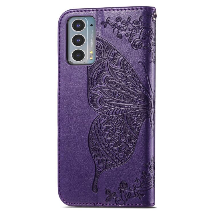 Чохол UniCase Butterfly Pattern для Motorola Edge 20 - Purple: фото 4 з 9